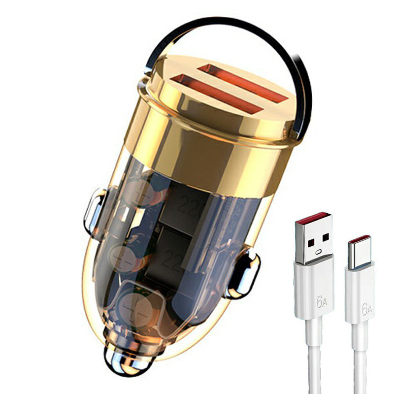 G22S 12-24V 240W Dual USB Zinc Alloy Phone Fast Charging Adapter Car Charger with 6A Cable G22S 12-24V 240W Dual USB Zinc Alloy Phone Fast Charging Adapter Car Charger with 6A Cable